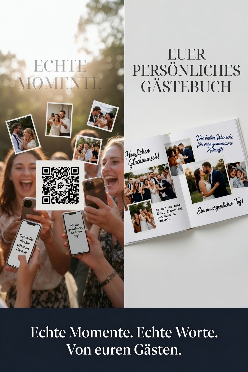Memory Snap Fotogästebuch mit Fotos und Grüßen der Gäste